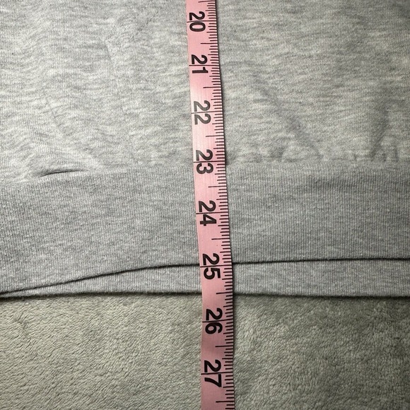 Disney Minnie Mouse Hoodie Women Size M PullOver Embroidered Flowers Floral Gray - Picture 9 of 14